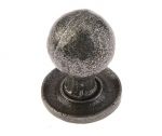 25mm Wrought Iron Cupboard Drawer Door Knob Dark Pewter Finish (VF47)